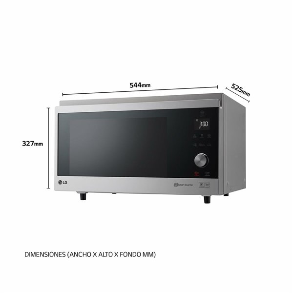 Microwave Oven LG MJ3965ACS 39L Black 1350 W 39 L