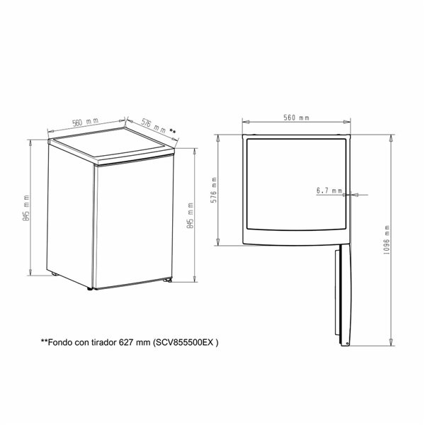 Freezer Aspes SCV855500EX 85