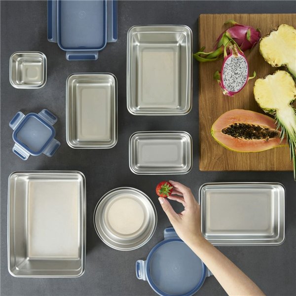 Lunch box Tefal N11503 Blue Stainless steel Rectangular 500 ml