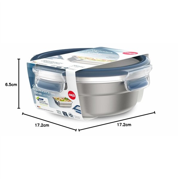 Lunch box Tefal N11502 Silver Stainless steel Rectangular 0,72 l