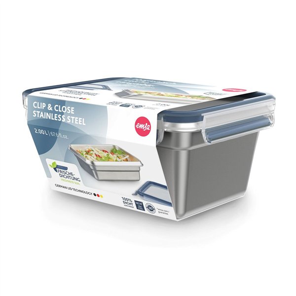 Lunch box Tefal N11506 Silver Stainless steel Rectangular 2 L