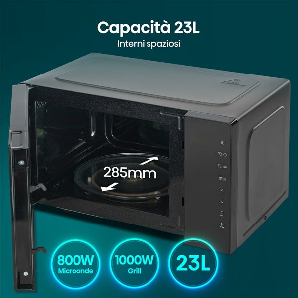 Microwave with Grill Hisense H23MOBS5HG4 Black 800 W 23 L