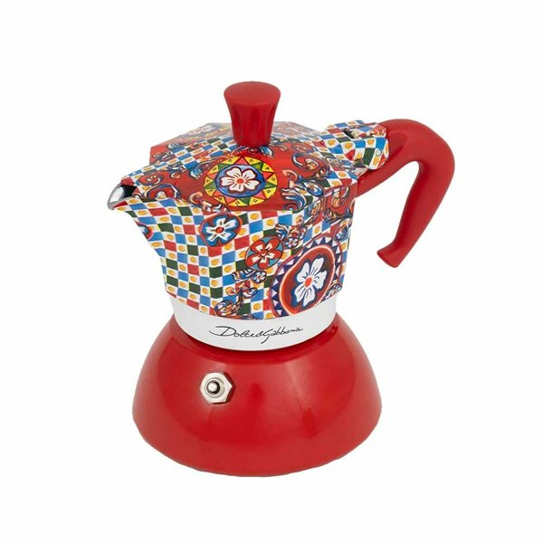 Italian Coffee Pot Bialetti MOKA D&G Red Aluminium 2 Cups