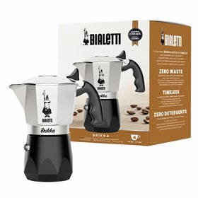 Italian Coffee Pot Bialetti BRIKKA Aluminium 4 Cups