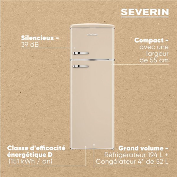 Combined Refrigerator Severin RKG8985 167