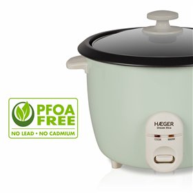 Rice Cooker Haeger RC-18L.002A Green Stainless steel Plastic 50 W