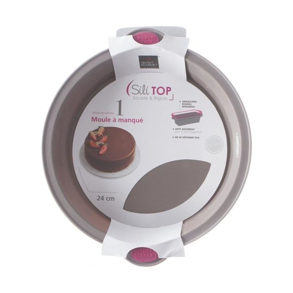 Silicone Mould with Handle Secret de Gourmet Brown Silicone 24 cm