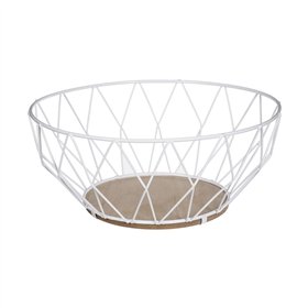 Fruit Bowl Secret de Gourmet Metal White Ø 28 cm