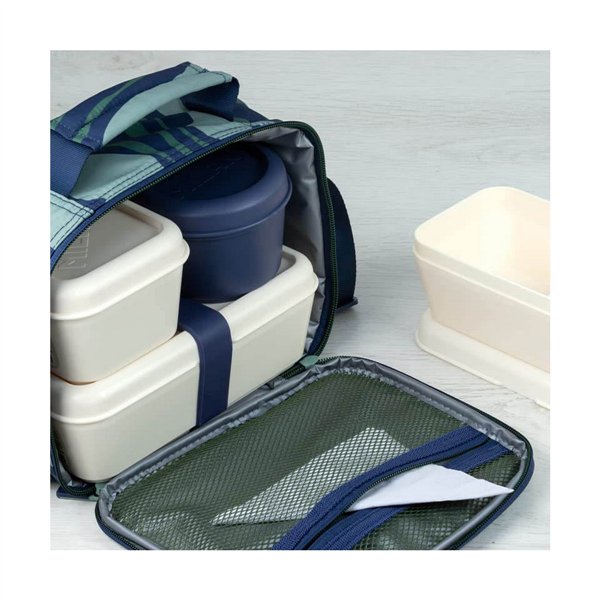 Square Lunch Box with Lid Milan Green 330 ml 12 x 10 x 7 cm Plastic (1 Unit)