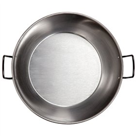 Deep Pan with Handles Vaello 450 Polished Steel Chromed (Ø 50 cm)