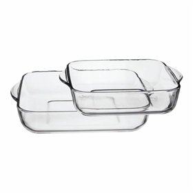 Set of Oven Dishes Pasabahce 1690037 Transparent Crystal 1 L 2 Pieces