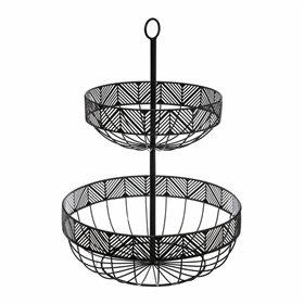 Fruit Bowl 5five Simply Smart Black Metal 30 x 30 x 42 cm