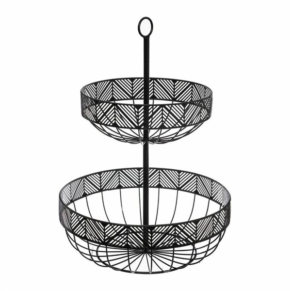 Fruit Bowl 5five Simply Smart Black Metal 30 x 30 x 42 cm