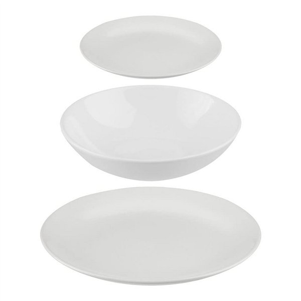 Tableware Secret de Gourmet White Ceramic 18 Pieces