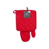 Oven Gloves and Pot Holder Set Atmosphera Red Cotton