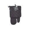 Oven Gloves and Pot Holder Set Atmosphera Cotton Dark grey