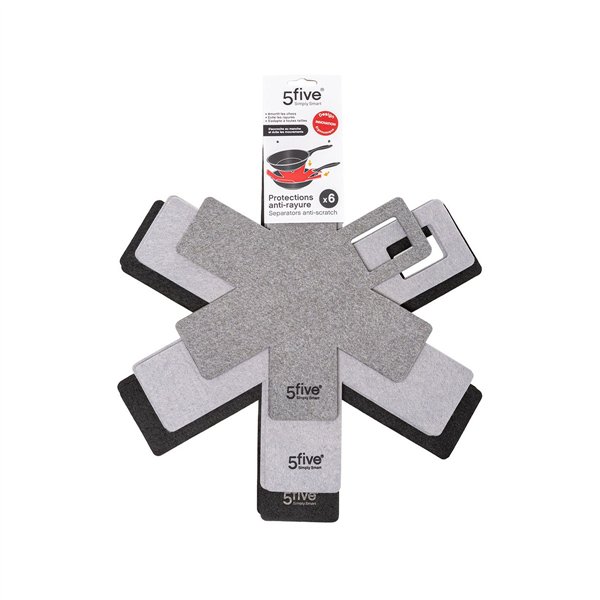 Frying Pan Protector 5five Simply Smart Plush 6 Pieces