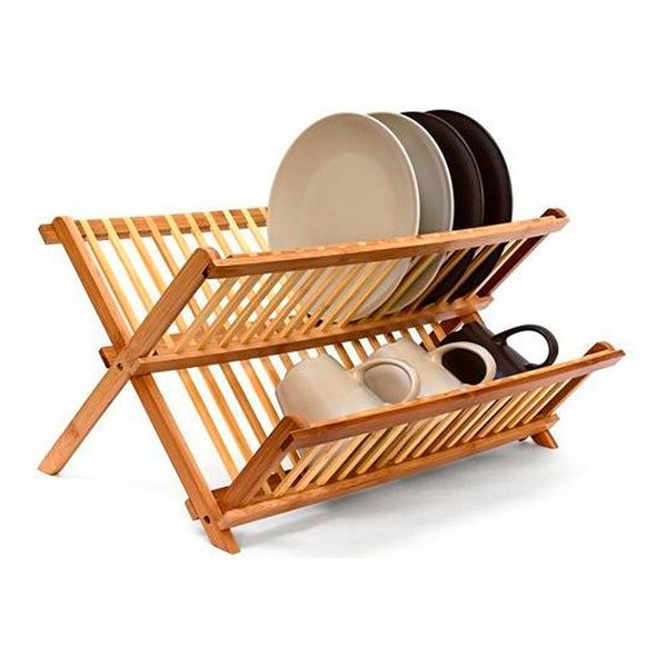 Draining Rack for Kitchen Sink 5five Simply Smart Natural 42 x 33,5 x 25,5 cm Foldable