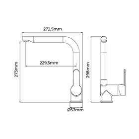 Mixer Tap EDM 01126 Calella Silver Stainless steel Brass Zinc Sink
