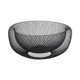 Fruit Bowl 5five Simply Smart Noir Kitchen Black Metal 27 cm Ø 27 cm