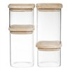 4 Tubs Secret de Gourmet Kitchen Stackable Glass