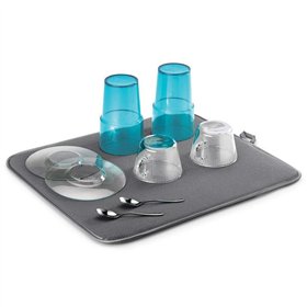 Draining Rack for Kitchen Sink Metaltex Softex Grey 45 x 40 cm Tablecloth