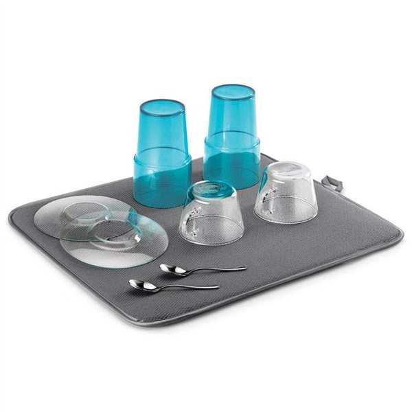 Draining Rack for Kitchen Sink Metaltex Softex Grey 45 x 40 cm Tablecloth