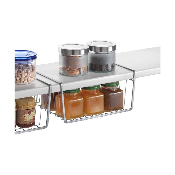 Kitchen Cupboard Organiser Metaltex Kanguro 30 x 26 x 14 cm Grey