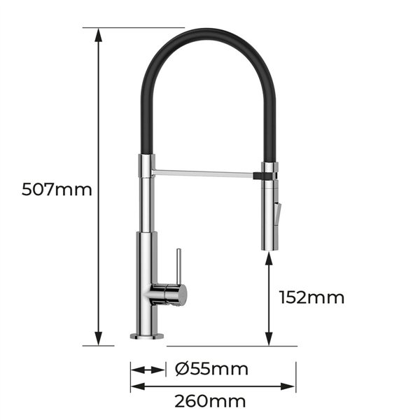 Mixer Tap EDM 01196 BERMEO Silver Brass