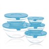 Set of 5 lunch boxes Glass EH Blue Transparent