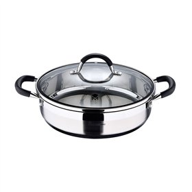 Casserole with lid Masterpro 3,8 L Ø 28 x 7,5 cm Black