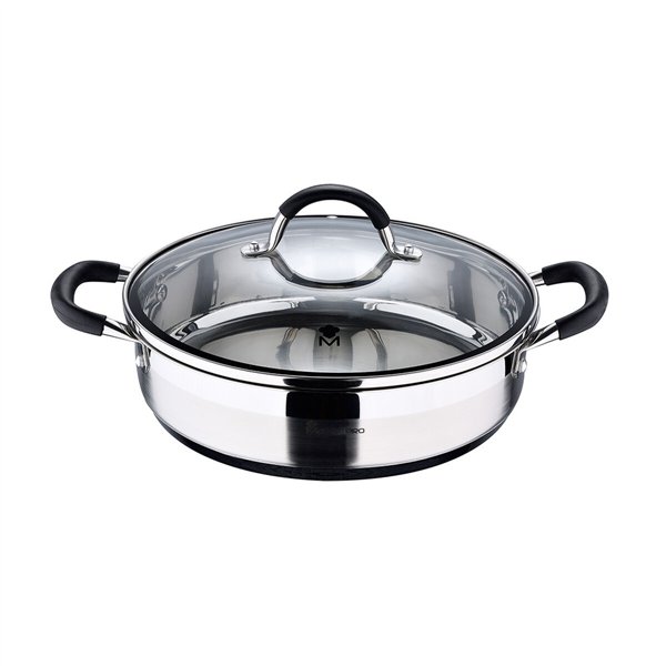 Casserole with lid Masterpro 3,8 L Ø 28 x 7,5 cm Black