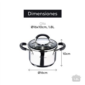 Slow Cooker Masterpro Ø 16 cm 1,8 L