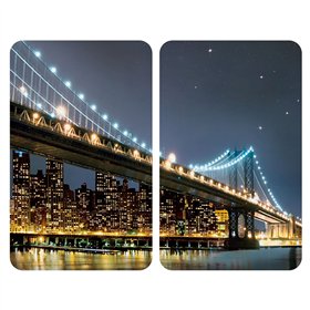 Cutting board Wenko Brooklyn Bridge 30 x 52 cm Tempered glass (2 Units)