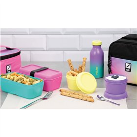 Food Preservation Container Milan Sunset Yellow Plastic Circular 250 ml Ø 10 x 7 cm