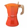 Italian Coffee Pot Oroley Petra Orange Aluminium 6 Cups