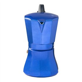 Italian Coffee Pot Oroley Petra Blue Aluminium 9 Cups