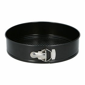 Cake Mould Alpina Non-slip Circular Black Steel Ø 28 x 6,7 cm