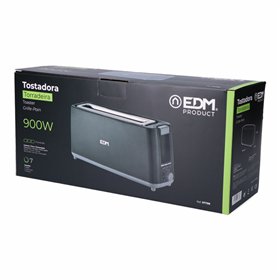 Toaster EDM 07798 Black Design 900 W Long