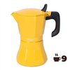 Italian Coffee Pot Oroley Petra Mustard Aluminium 9 Cups