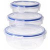 Set of lunch boxes Excellent Houseware 024000670 Plastic Circular 400 ml 800 ml 1,4 L 3 Units