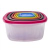 Set of Stackable Hermetically-sealed Kitchen Containers Excellent Houseware 911000160 7 Units