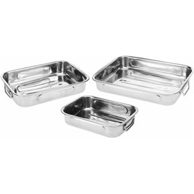 Set of Food Trays Excellent Houseware a12402130 Stainless steel Rectangular