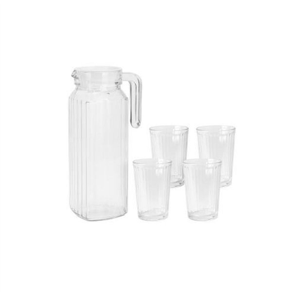 Jug and glasses set Excellent Houseware ye9000500 200 ml 1,1 L 5 Pieces