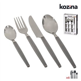Cutlery Kozina Grey Steel 24 Pieces