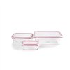 Set of Stackable Hermetically-sealed Kitchen Containers Ibili 754750 3 Units