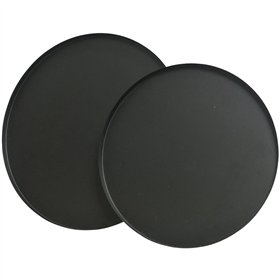 Set of trays Lifetime Matte back Steel Circular Ø 35 cm 2 Units