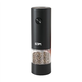 Electric Grinder EDM 07772 Black Transparent 70 ml Ø 5,5 x 17,6 cm
