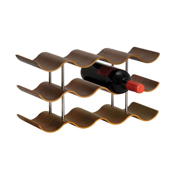 Bottle rack Andrea House Walnut 42 x 16 x 23 cm