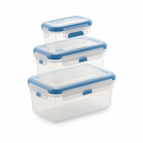 Set of 3 lunch boxes SP Berner super lock Rectangular Transparent Plastic (3 Units)